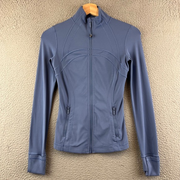 Lululemon Define Jacket Women's Size 2 Full Zip Athletic Blue Activewear - Picture 1 of 10